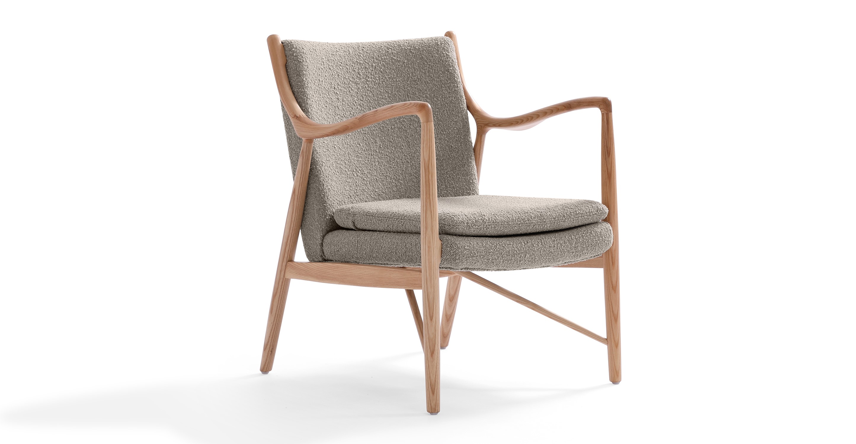 natural fabric armchair