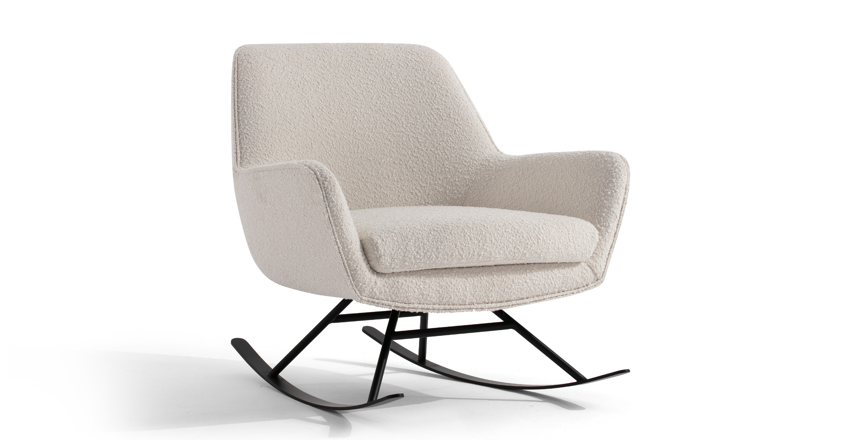Gemengd Verbinding verbroken Doe het niet Alpine 32" Fabric Rocking Chair, Blanc Boucle - Kardiel