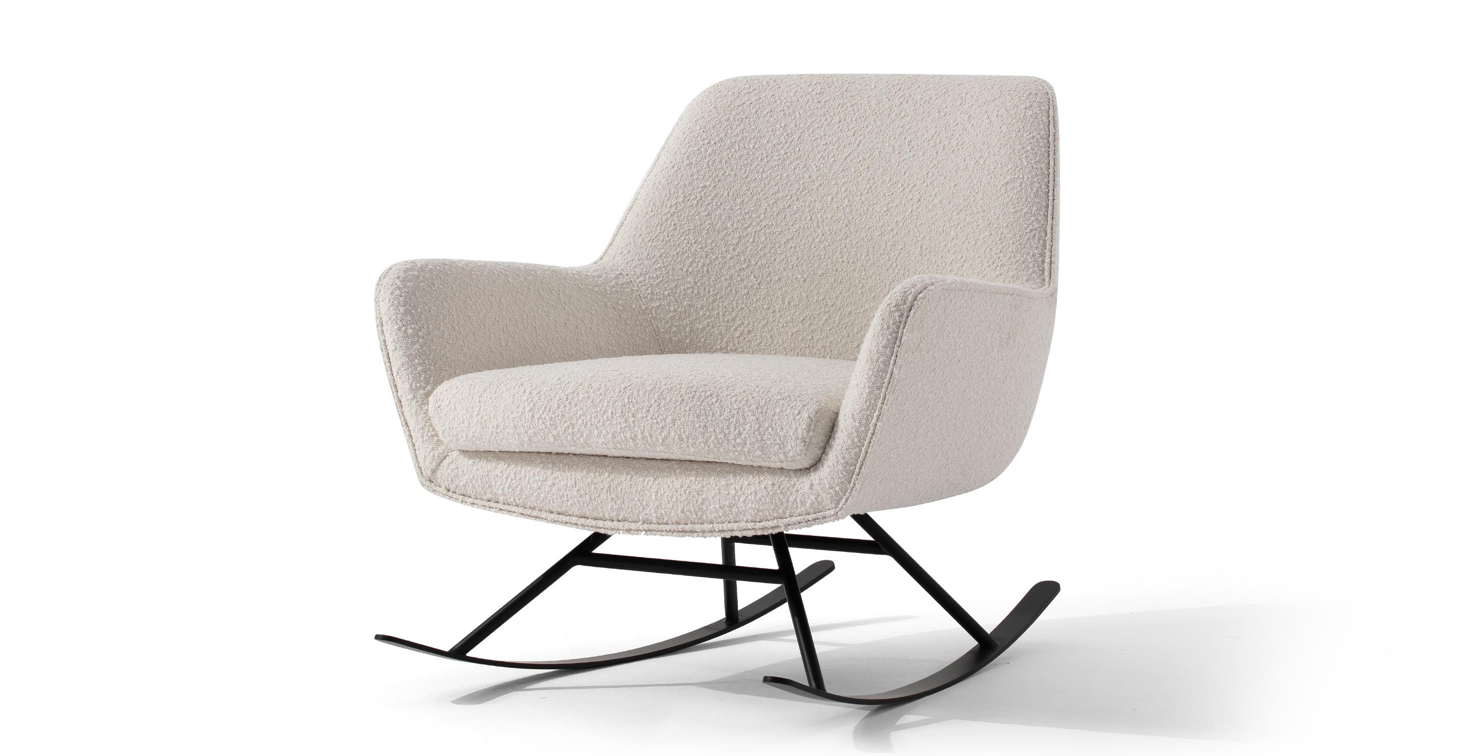 Gemengd Verbinding verbroken Doe het niet Alpine 32" Fabric Rocking Chair, Blanc Boucle - Kardiel