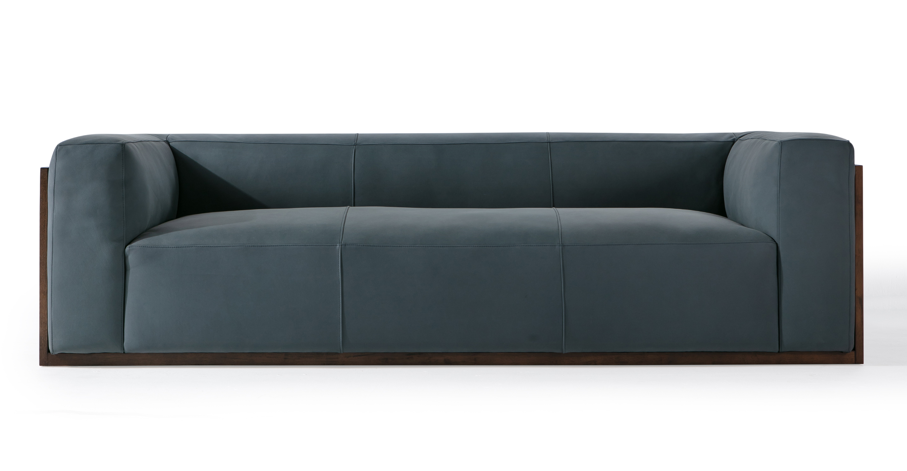 Maddox 95 Leather Sofa, Azure Nubuck - Kardiel