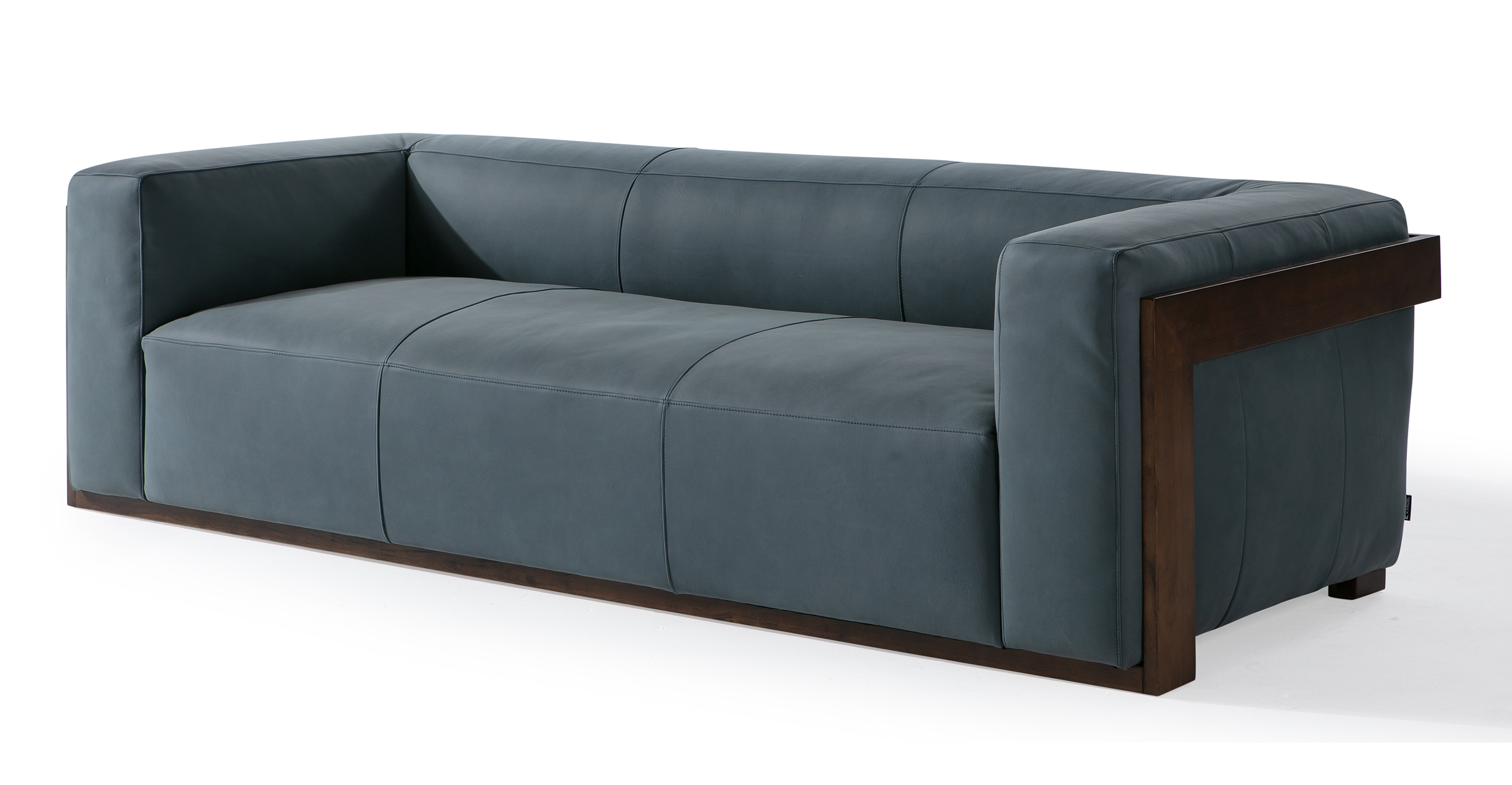 Maddox 95 Leather Sofa, Azure Nubuck - Kardiel