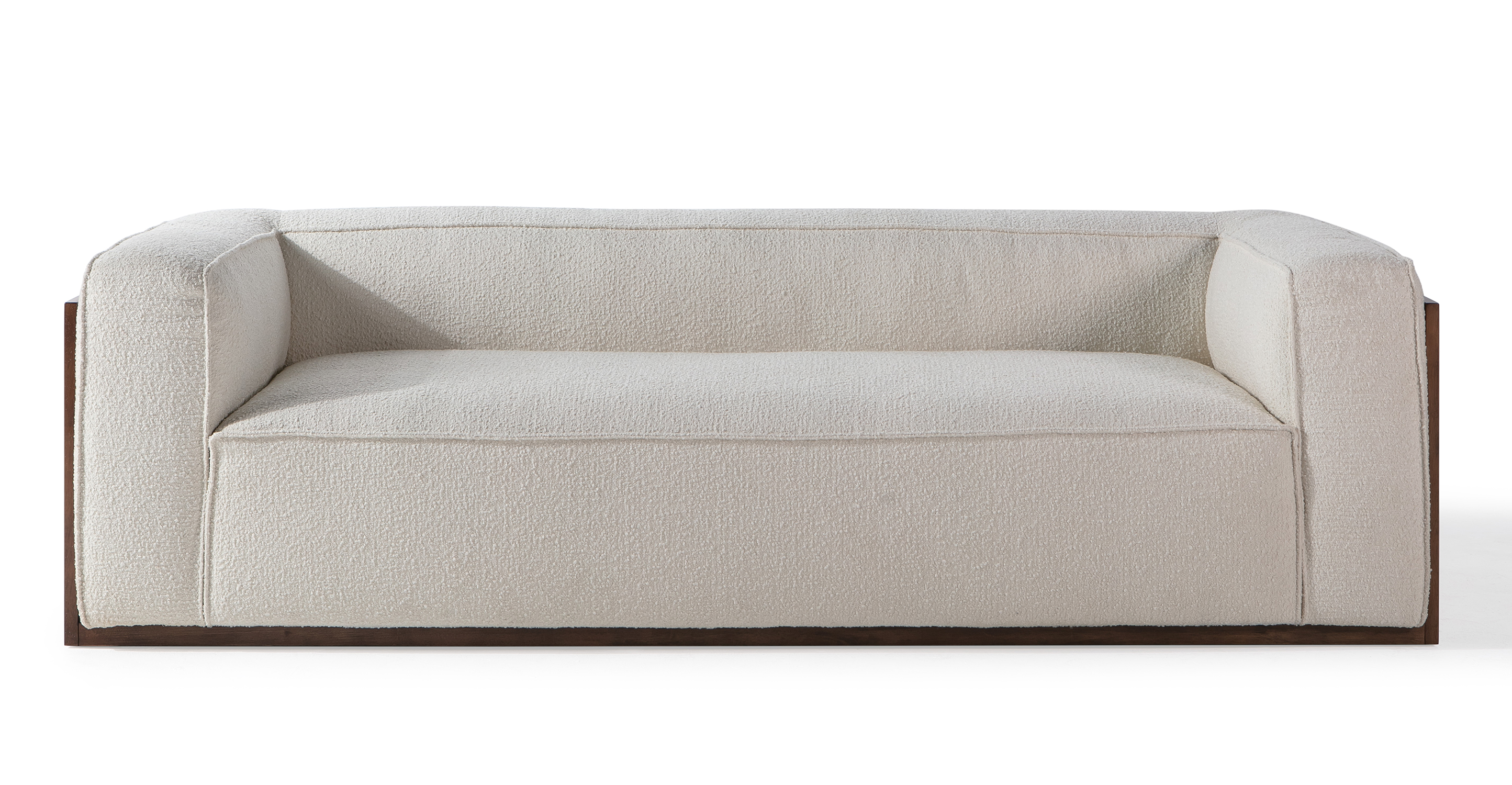 Maddox 95 Fabric Sofa, White Boucle