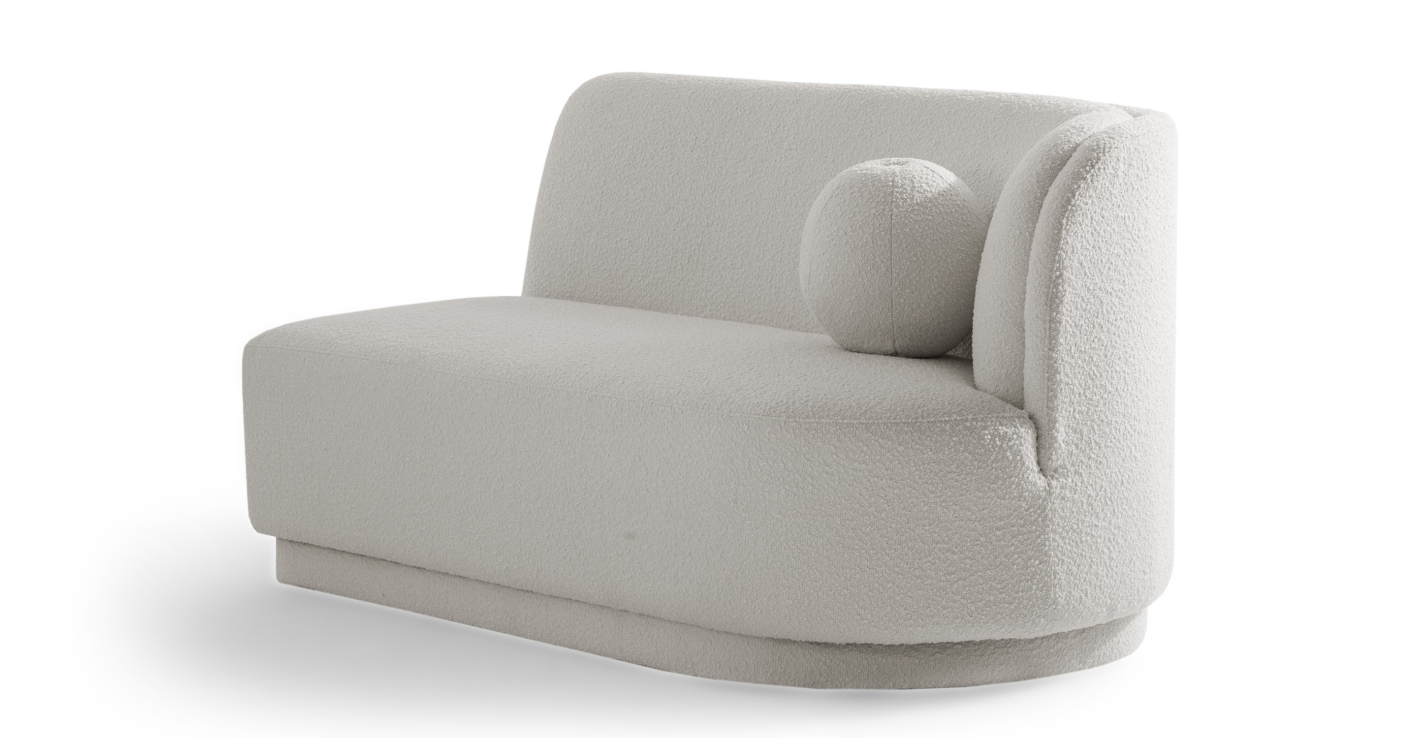 Swoosh Modular 158 Galveston 4-pc Sofa, Blanc Boucle - Kardiel