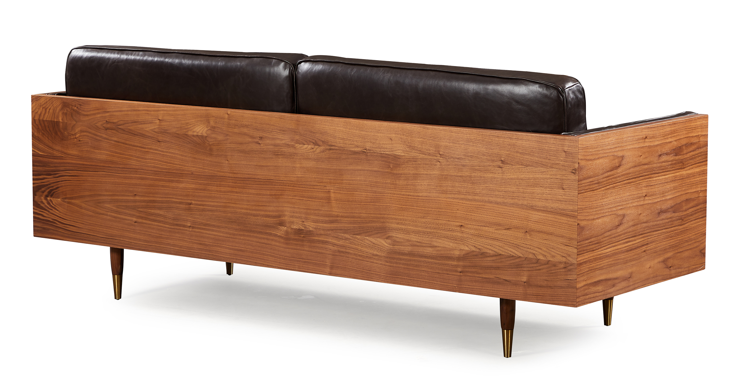 Woodrow Skandi 87 Fabric Sofa, Walnut/Tranquil Velvet