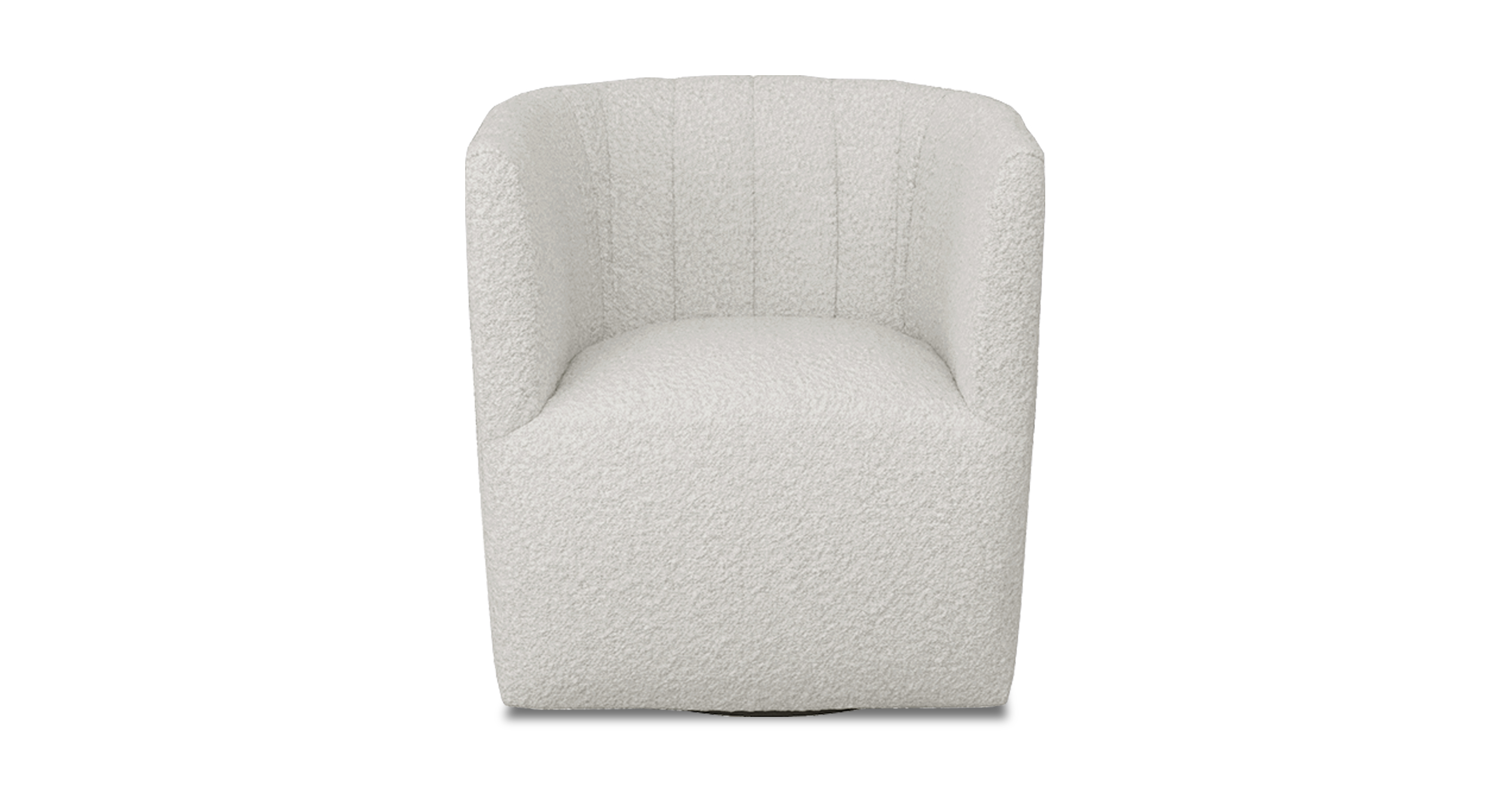 cream fabric swivel chair