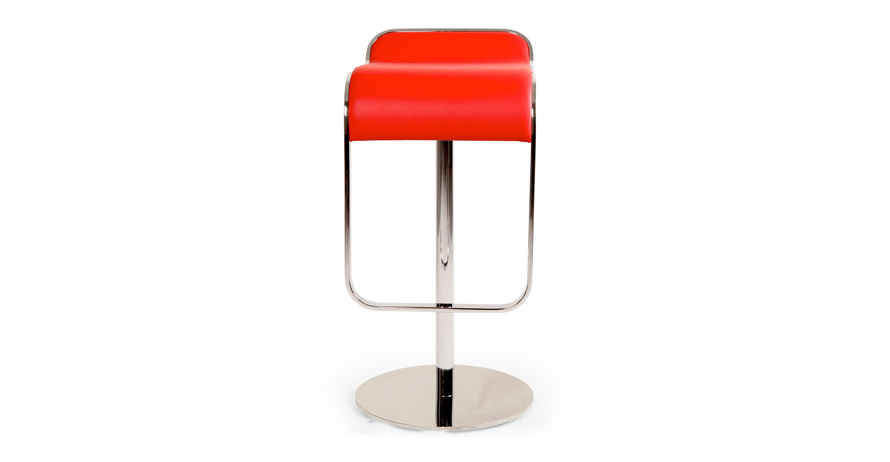 Lem Piston Leather Barstool Red Italian