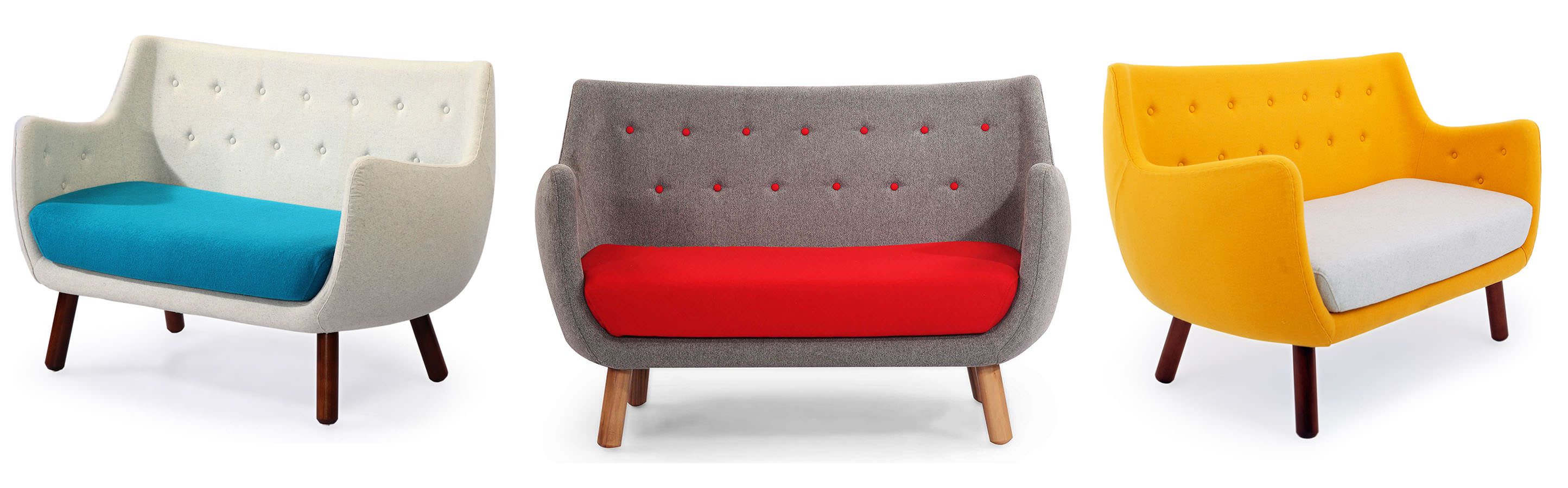 Poet Parlor Mid Century Modern Sofa