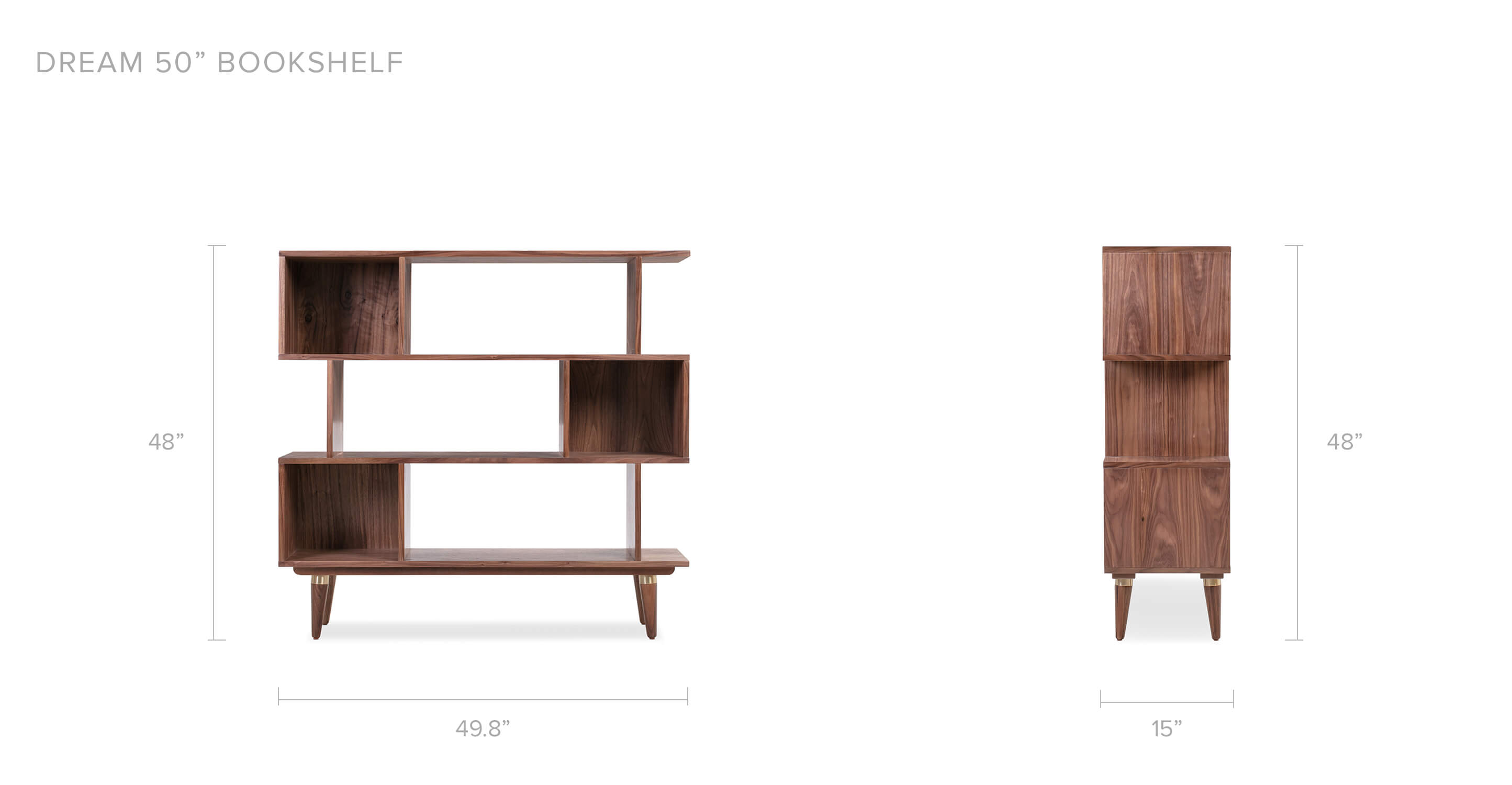 Mid-Century Modern Dream Bookshelf (Walnut)