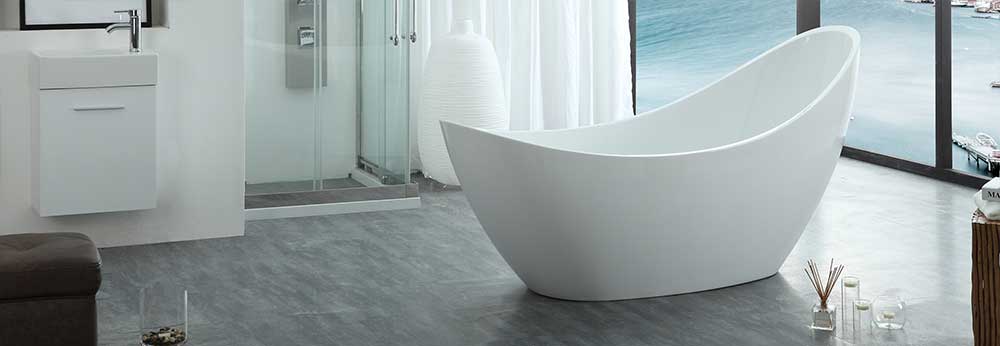 HelixBath Odysseus Freestanding Pedestal Modern Tub