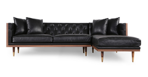 Maddox 95 Leather Sofa, Azure Nubuck - Kardiel