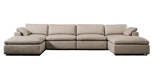 Fusion Furniture 28 WENDY LINEN 1x28-29 WENDY LINEN+1x28-26R WENDY LINEN+1x28-33L  WENDY LINEN Sectional with Chaise, Z & R Furniture