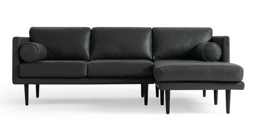 Maddox 95 Leather Sofa, Azure Nubuck - Kardiel