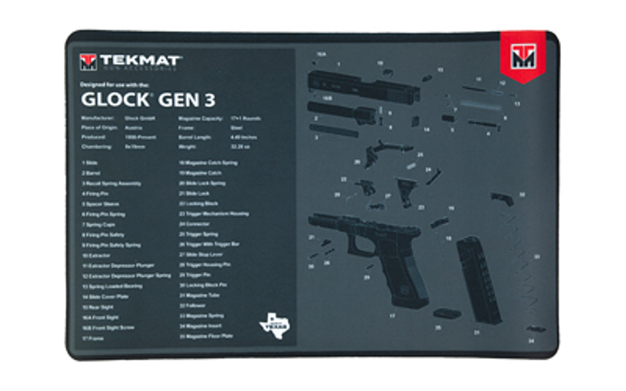 TEKMAT PISTOL MAT FOR GLOCK GEN3