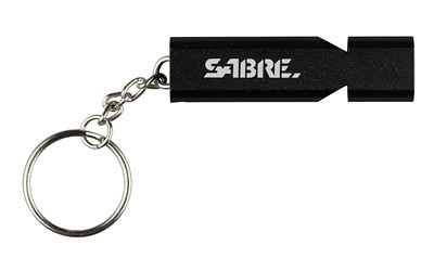 SABRE WHISTLE W/LANYARD BLACK