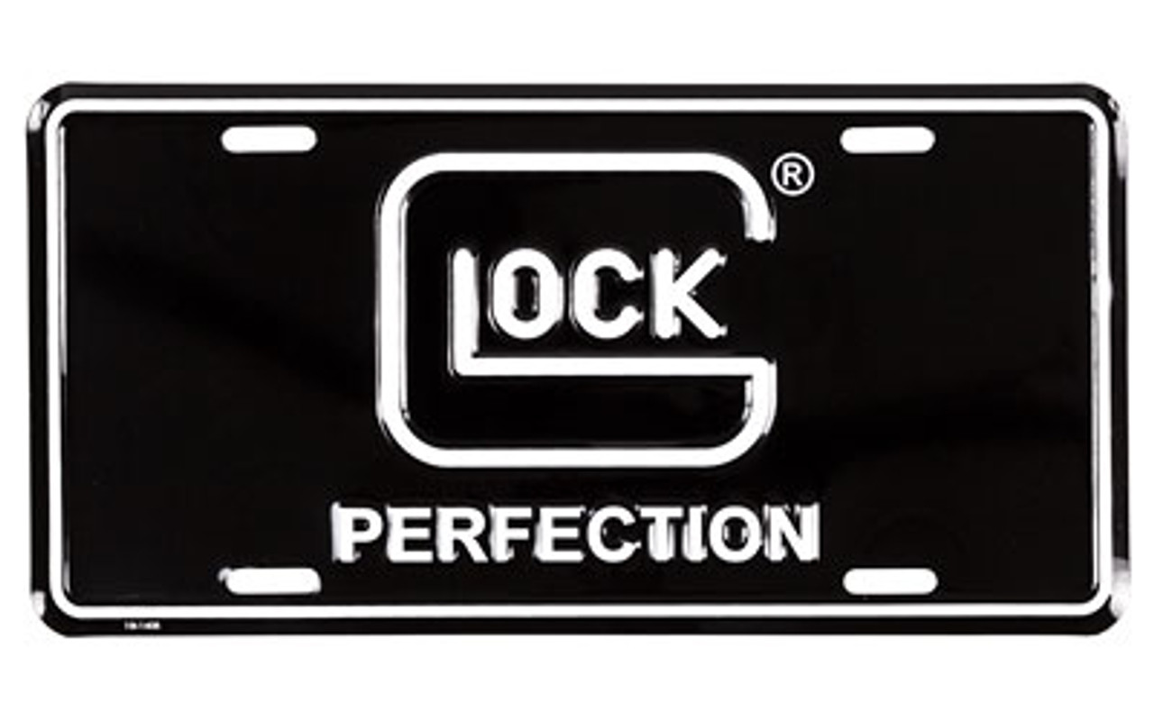 GLOCK OEM PERF LICENSE PLATE BLK/WHT
