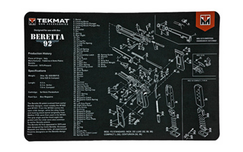 TEKMAT PISTOL MAT BERETTA 92 BLK