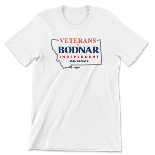 Veterans For Bodnar (Unisex White Tee)