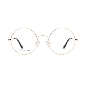 ROUND EYEGLASSES | Metal | Gold color