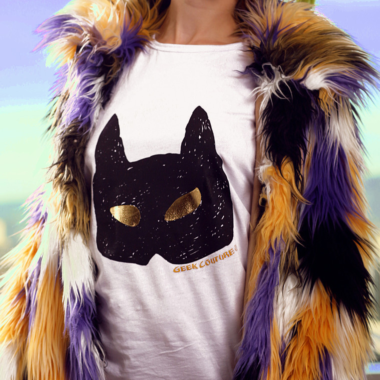 Glow-In-The-Dark Gold Eyes Handmade T-Shirt