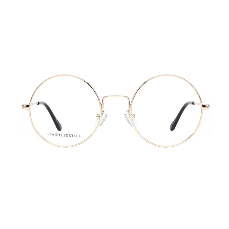 ROUND EYEGLASSES | Metal | Gold color