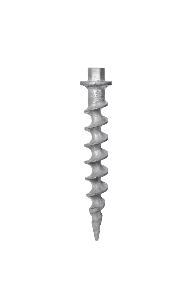 10-Inch aluminum anchor with 1-inch hex head