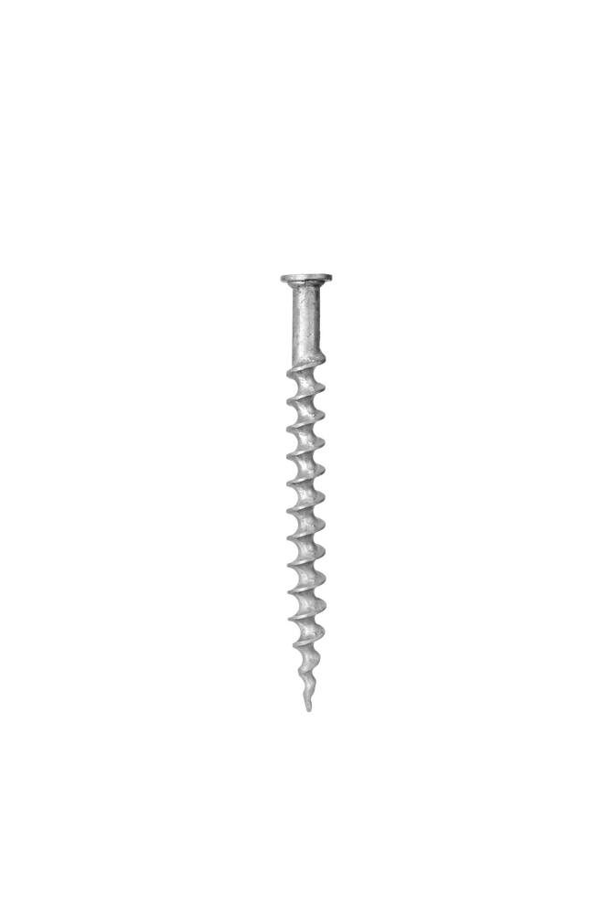 18-inch aluminum screw anchor with 1/2-inch square-drive flat head