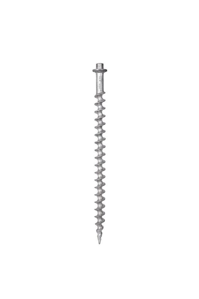 26-inch aluminum screw anchor with 1-inch hex head