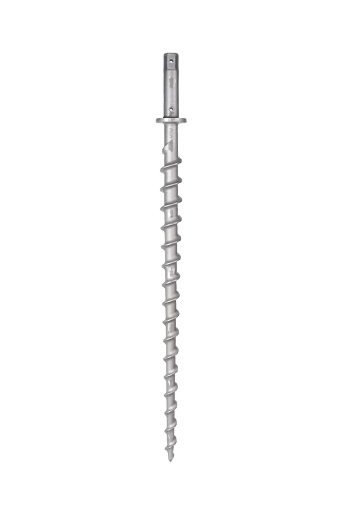 46-inch aluminum screw anchor with 1-3/4-inch extended hex head