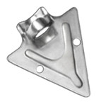 3-inch steel arrowhead earth anchor with no cable attached