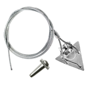 3ST-60QV: 3-inch steel arrowhead with 60-inch cable and Quickvise