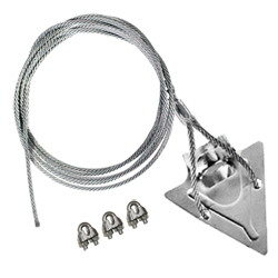 4ST-60CC: 4-inch steel arrowhead with 60-inch cable and cable clamps