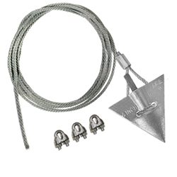4AL-60CC-Mil: MILITARY SPEC 4-inch aluminum arrowhead with 60-inch cable and cable clamps