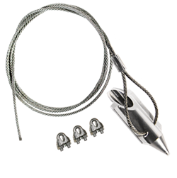 3ALB-120CC: 3-inch bullet with 120-inch cable and cable clamps