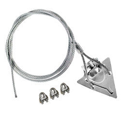 3ST-120CC: 3-inch steel arrowhead with 120-inch cable and clamps