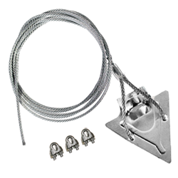 4ST-120CC: 4-inch steel arrowhead with 120-inch cable and cable clamps