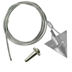 4AL-60QV: 4-inch aluminum arrowhead with 60-inch cable and Quickvise