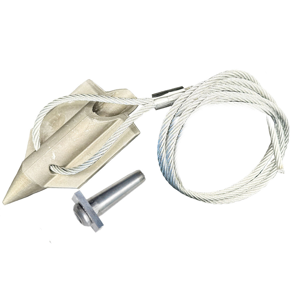 6AL-120QV) 6-inch aluminum arrowhead with 120-inch cable and Quickvise