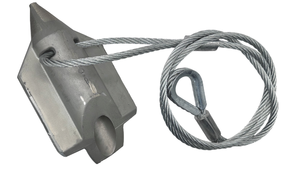 8ALB-60TH: 8-inch aluminum bullet with 60-inch cable and thimble loop