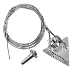  4ST 60QV 4 inch Steel Arrowhead With 60 inch Cable And Quickvise