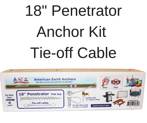 (PE18SQ-Bounce) Anti-Bounce, Anti-Theft Anchor & Cable kit - Penetrator