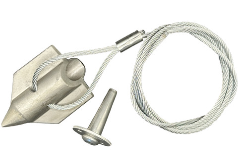 4ALB-60QV: 4-inch aluminum bullet with 60-inch cable and Quickvise