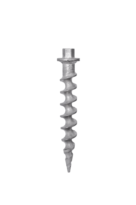 10-Inch aluminum anchor with 1-inch hex head