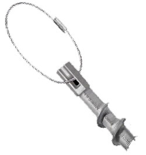46-inch Guy Penetrator earth anchor with tie-off cable attached