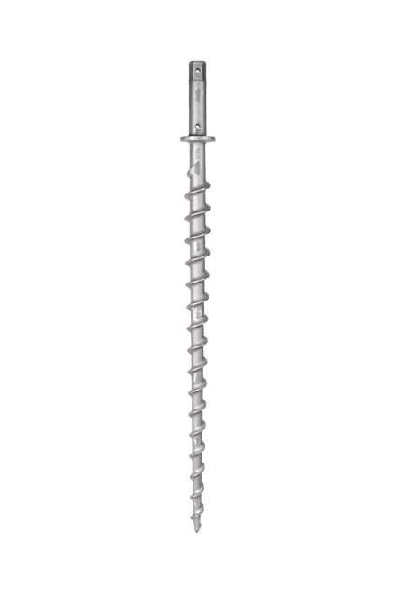 46-inch aluminum screw anchor with 1-3/4-inch extended hex head
