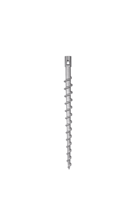36-inch aluminum screw anchor with 2-inch slot for guying