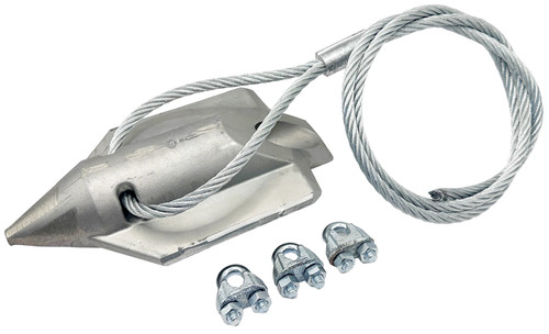 8ALB-60CC: 8-inch aluminum bullet with 60-inch cable and cable clamps