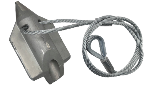8ALB-60TH: 8-inch aluminum bullet with 60-inch cable and thimble loop