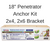PE18SQ-Swing24: Swing Set 18-inch Anchor Kit - 2x4, 2x6 Bracket