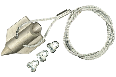 (4ALB-60CC) 4-inch aluminum bullet with 60-inch cable and cable clamps