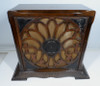 Authentic Spartan Model 100 Disc Speaker from the 1920s. This vintage wood cabinet loudspeaker features a free-edge cone design by Spartan Electric Corp., ideal for early tube radios. Excellent decorative and collectible piece for antique radio enthusiasts. Rare 1920s audio history in original wood mantle-style enclosure.